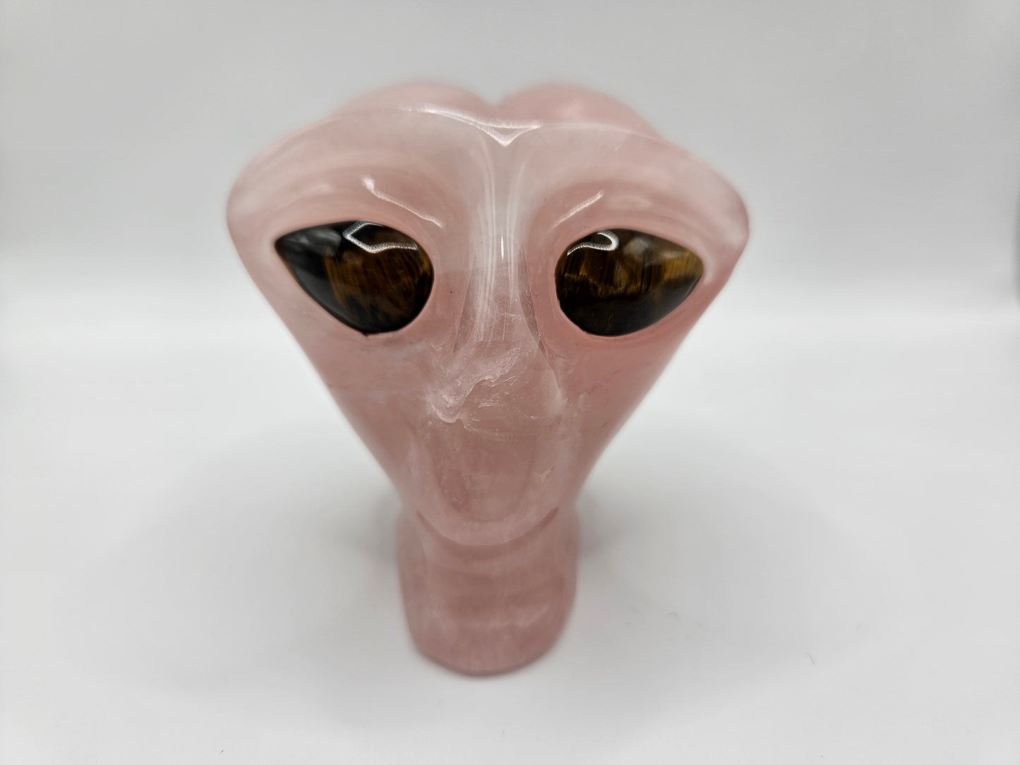 Rose Quartz Alien w/ Tiger's Eye